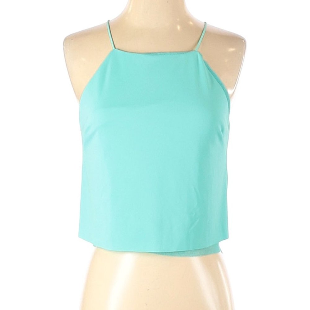 Zara Sleeveless Blouse in Aqua | Size Small - Picture 2 of 8